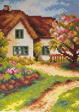 Orchidea Needlepoint canvas for halfstitch without yarn Cottage 2832F - Print...