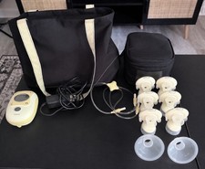 Medela Freestyle Double Electric Breast Pump w/ Bags, Tubing, Adapter, 24mm