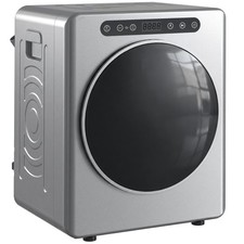 HOMCOM 5 kg Portable Vented Tumble Dryer Machine with Timer, Silver Tone