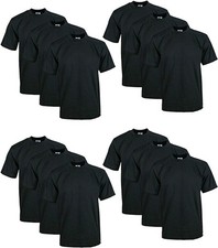 NEW 12 Pk Pro Club Men's Heavyweight Cotton Short Sleeve Crew Neck T-Shirt/Large