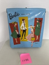 Vintage 1961 Mattel Ponytail Barbie BLUE Vinyl Single DOLL CASE broken handle