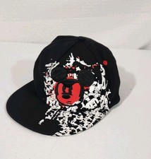 Disney Parks Angry Mickey Mouse Graffiti Hat Baseball Cap Black Youth