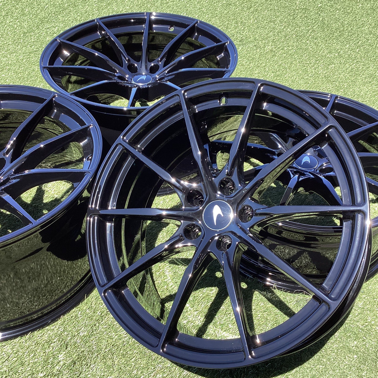 19” 20” McLaren 600LT Wheels Rims OEM set of 4 gloss black NEW