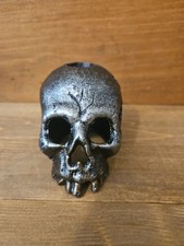 Cast Iron Skull Paperweight Small Fist Sized Excellent Condition - J2