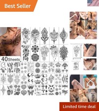 Express Yourself with 40 Sheets of Waterproof Temporary Tattoos - Adult  Kids
