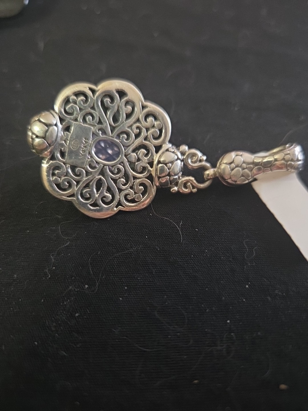 Sarda Artisan of Bali LAVENDER MOON MYSTIC QUARTZ Sterling Silver Enhancer