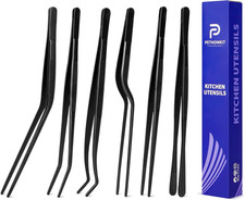 Kitchen Tweezer Tongs Set,6 Pcs Kitchen Tweezers,8" Cooking Tweezers Set,Stainle