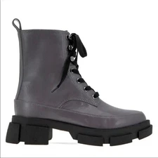 NWOT Women's BCBGeneration Ander Lace Up Combat Boots Granite Gray - Sz 9