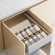 Spice Drawer Organizer, 4 Pack Clear Seasoning Organizer Rack, Expandable Fro...