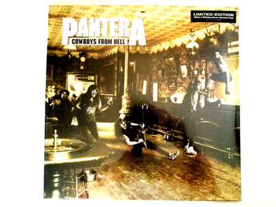 PANTERA COWBOYS FROM HELL LP WHITE & WHISKEY BROWN MARBLED VINYL