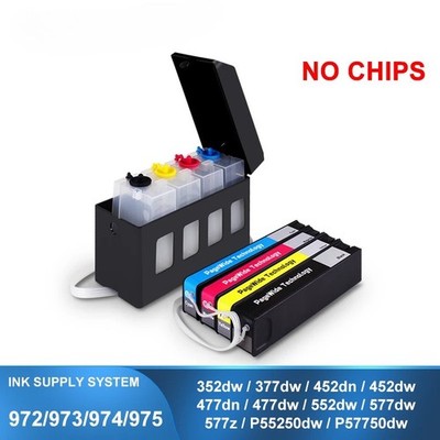 For HP 972/973/974/975X CISS Continuous Ink Supply System 352/377/452/477dn/dw