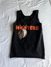 Used Hooters Girl Uniform Tank Top Black Size Small