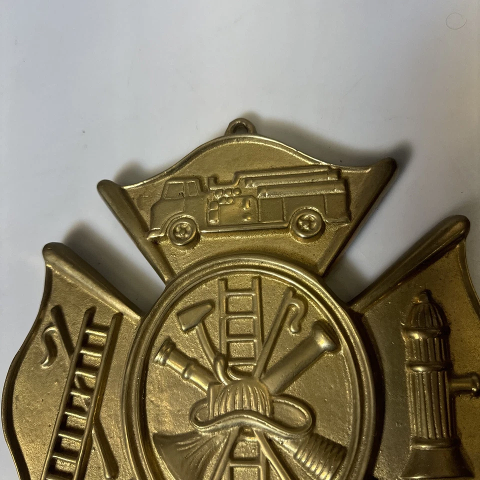 Fireman Plaque Maltese Firefighter Cross Gold - Image 3 of 4