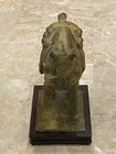 Vintage Heavy Cast Iron Chinese War Horse Tang Dynasty Style Statue  — photo 4