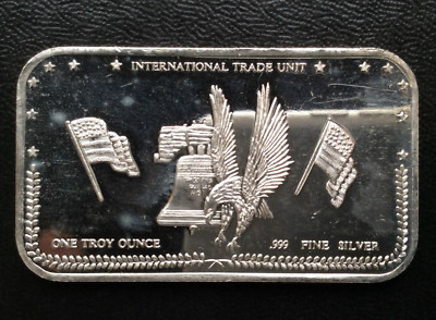 1980 Crown Mint International Trade Unit CCM-3 Silver Art Bar