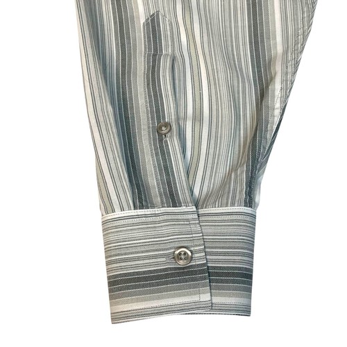 Tommy Bahama Mens Island Zone Dress Shirt Gray Stripe Button Up Size XXLT - Picture 6 of 18