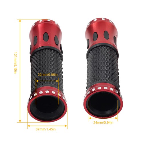 7/8 Motorcycle Handlebar Handle Bar Hand Grips For Honda For Yamaha For Suzuki - Picture 11 of 11