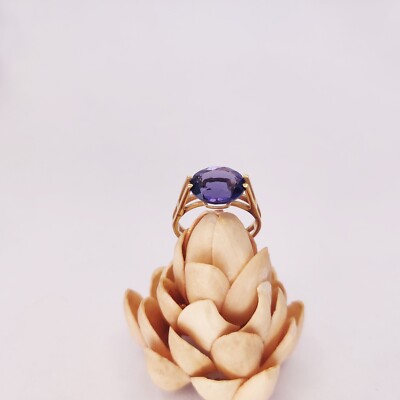 925 Starling Silver Created Amethyst Ring Size 7 Handmade Art And Deco Victorian