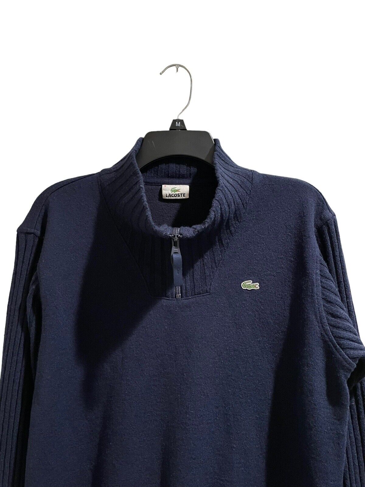 Lacoste Blue Sweater Slim Fit Men’s Size 3 Small … - image 4