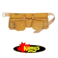 KUNYS Carpenters Full Grain Leather 13 Pocket Tool Belt Holder Apron, AP630