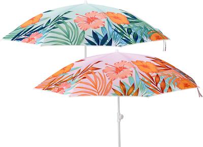 Sonnenschirm TROPICAL FLOWER höhenverstellbar mit Knickgelenk & UPF 40+ Ø160 cm