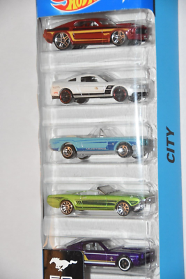 NIP 2013 Hot Wheels City 50 Years Ford Mustang 50th 5 Pack 2010 GT