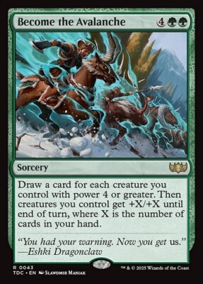 *MtG: 4x BECOME THE AVALANCHE - Commander Tarkir: Dragonstorm Rare - magicman*