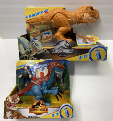 Fisher-Price Imaginext Jurassic World Thrashin Action T-Rex, Therizinosaurus Toy
