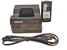 Harris Ma Com P7100 IP Tri-Chemistry Charger & Battery Used  Excellent Condition