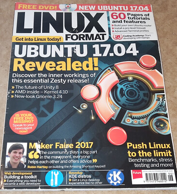 LINUX FORMAT 224 JUNE 2017 UBUNTU 17.04 REVEALED ! (+DVD)