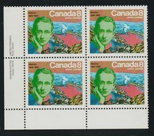1974 Canada SC# 654 LL - Guglielmo Marconi - Plate Block M-NH Lot # 2592c