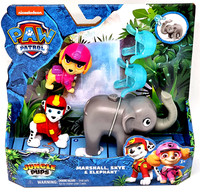 Paw Patrol Jungle Pups Mit Figur Marshall Und Sky + Elephant
