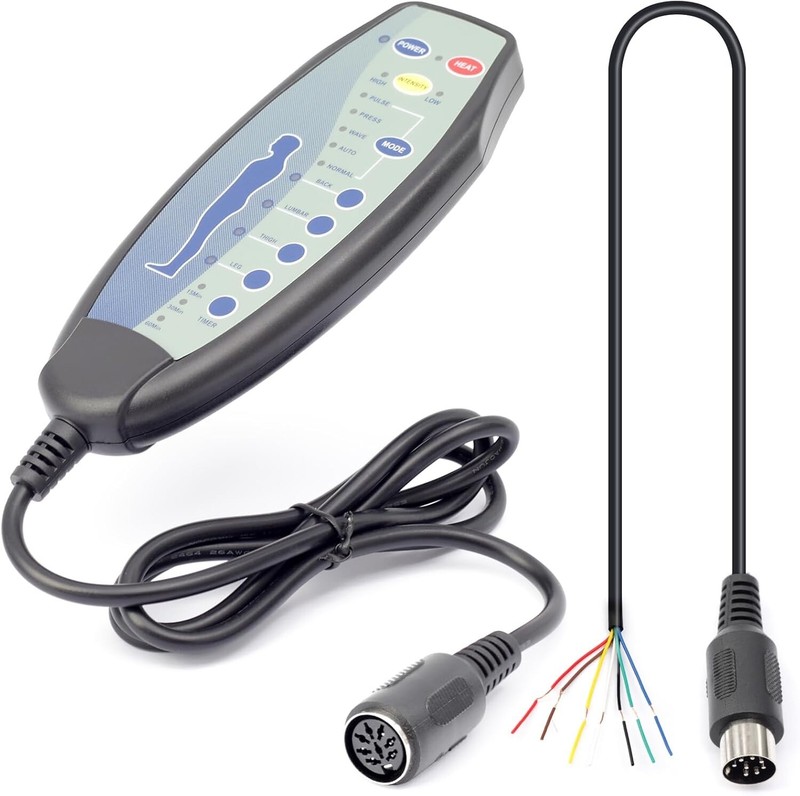 ALLCSM 8 Female Pin Hand Remote Control For Massage Power Lift Recliner Chair DN
