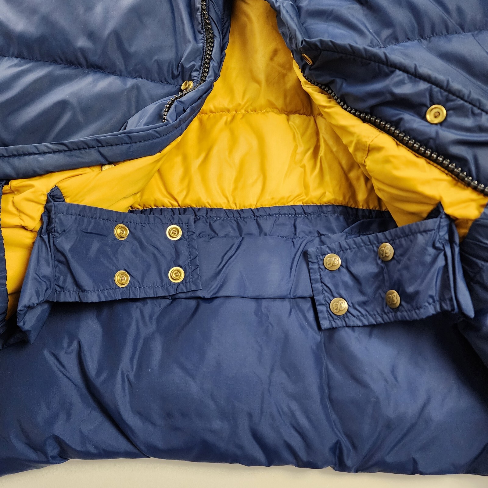 Vintage Eddie Bauer Goose Down Quilted Puffer Jacket Coat Navy Blue