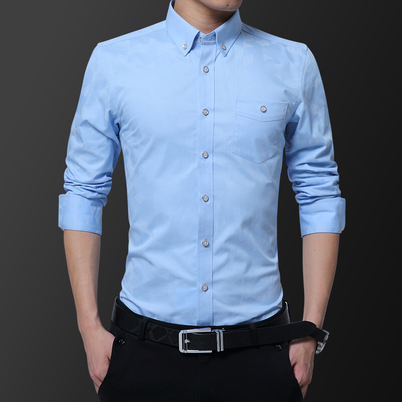 office dress shirts mens Mens Long Sleeve Shirts Office Formal French Cuff White Collar Dress Cufflink