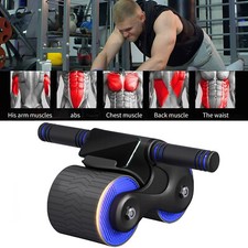 Double Wheel Abdominal Exerciser Women Men Automatic Rebound Ab Wheel Roller Gym