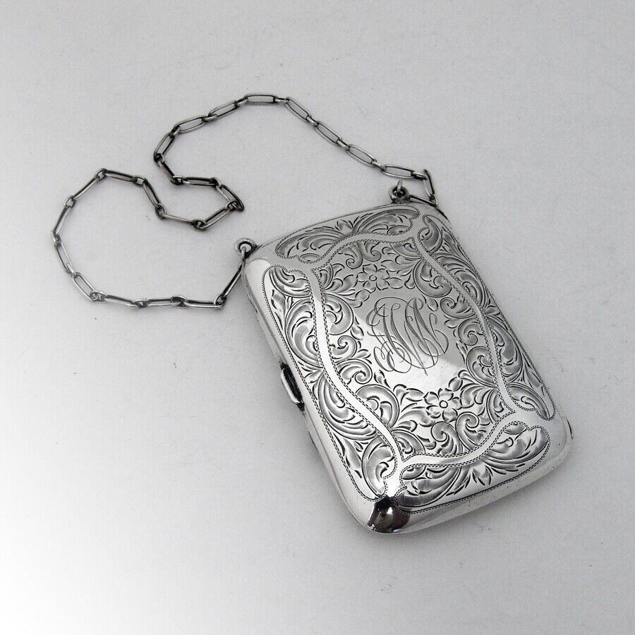 Compact Purse Coin Holder Webster Sterling Silver… - image 1