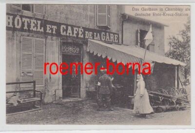 79141 Field Post Postcard The Inn in Chambley as DRC Station 1915