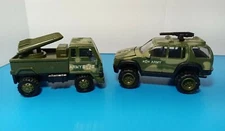 Lot of 2 Soma Mighty Wheels Camouflage Military US Army Trucks