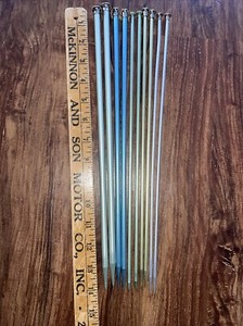 HERO BATES: 5-Pair Aluminum Sweater Knitting Needles Set - 14" Single Point
