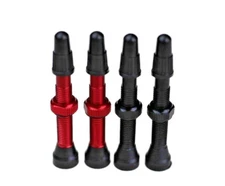 2x Bike Tubeless Presta Valves Stem Aluminum 40/44mm Removal Tool Red/Black