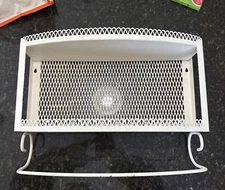 1940s Metal Wall Shelf Bathroom Towel Holder  Vintage Shelf 