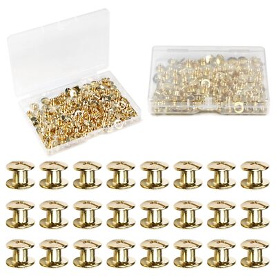 55 Sets 4mm Chicago Screws Post Binding Screw M5x4mm Carbon Steel Cross Head ...