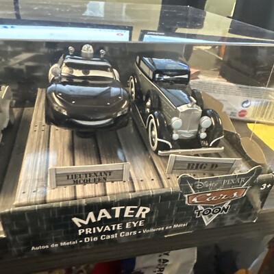 Pixar Cars Disney Store TOON Mater Private Eye Die Cast Cars Rare