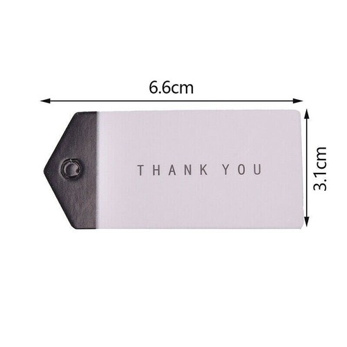 100pcs Thank You Bookmark Message Paper Tags Note Handmade Gift Tag Hang Tag - Imagen 10 de 14