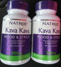Lot of 2 Natrol mood and stress 200mg 60 total capsules...see photo