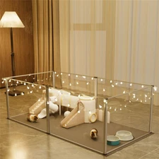 6PC Acrylic Small Pet Playpens Bunny Pen Indoor Outdoor Puppy Dog Pet Rabbit Pen