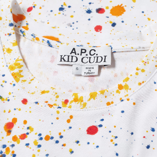 A.P.C. X KID CUDI PAINT SPLATTER PRINT T SHIRT - WHITE. | eBay A.P.C. X KID CUDI PAINT SPLATTER PRINT T SHIRT - WHITE. | eBay