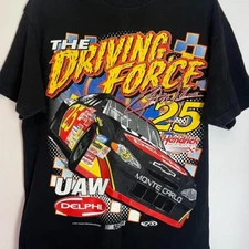 Remake NASCAR 2001 JERRY NADEAU short sleeve black color shirt KV26616