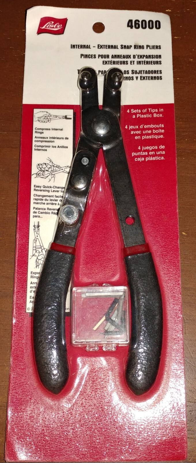 LISLE COMBO INTERNALEXTERNAL SNAP RING PLIERS 46000 NEW/SEALED eBay